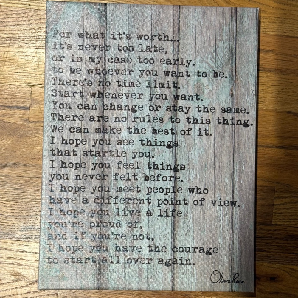 Inspirational Wooden Wall Art